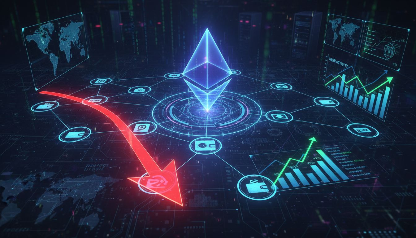 46만 개 지갑 '활성'… ETH 가격 급락에도 사용자 활동 '역대급'