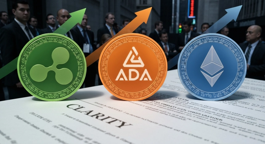 2026년 XRP 8달러·ADA 3.80달러·ETH 1만 달러… ‘CLARITY 법안’이 기관 자금 가른다