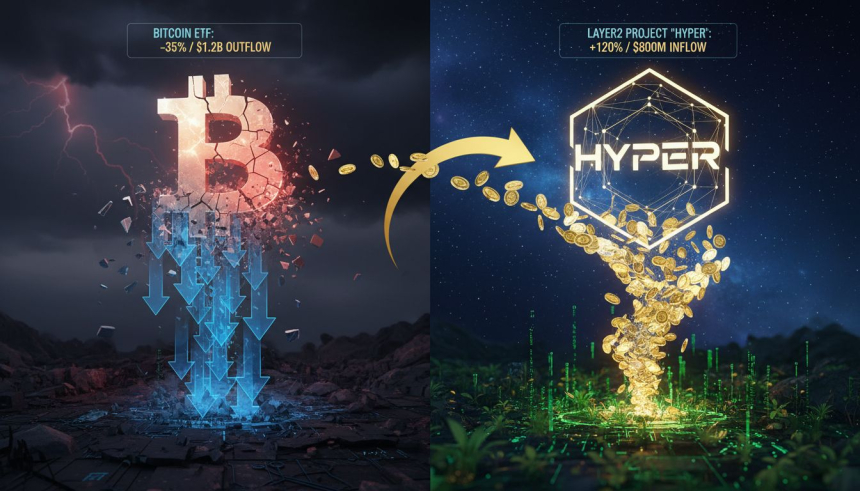  2720억 달러 유출… 비트코인 ETF 흔들리자 'HYPER' 프리세일로 쏠림