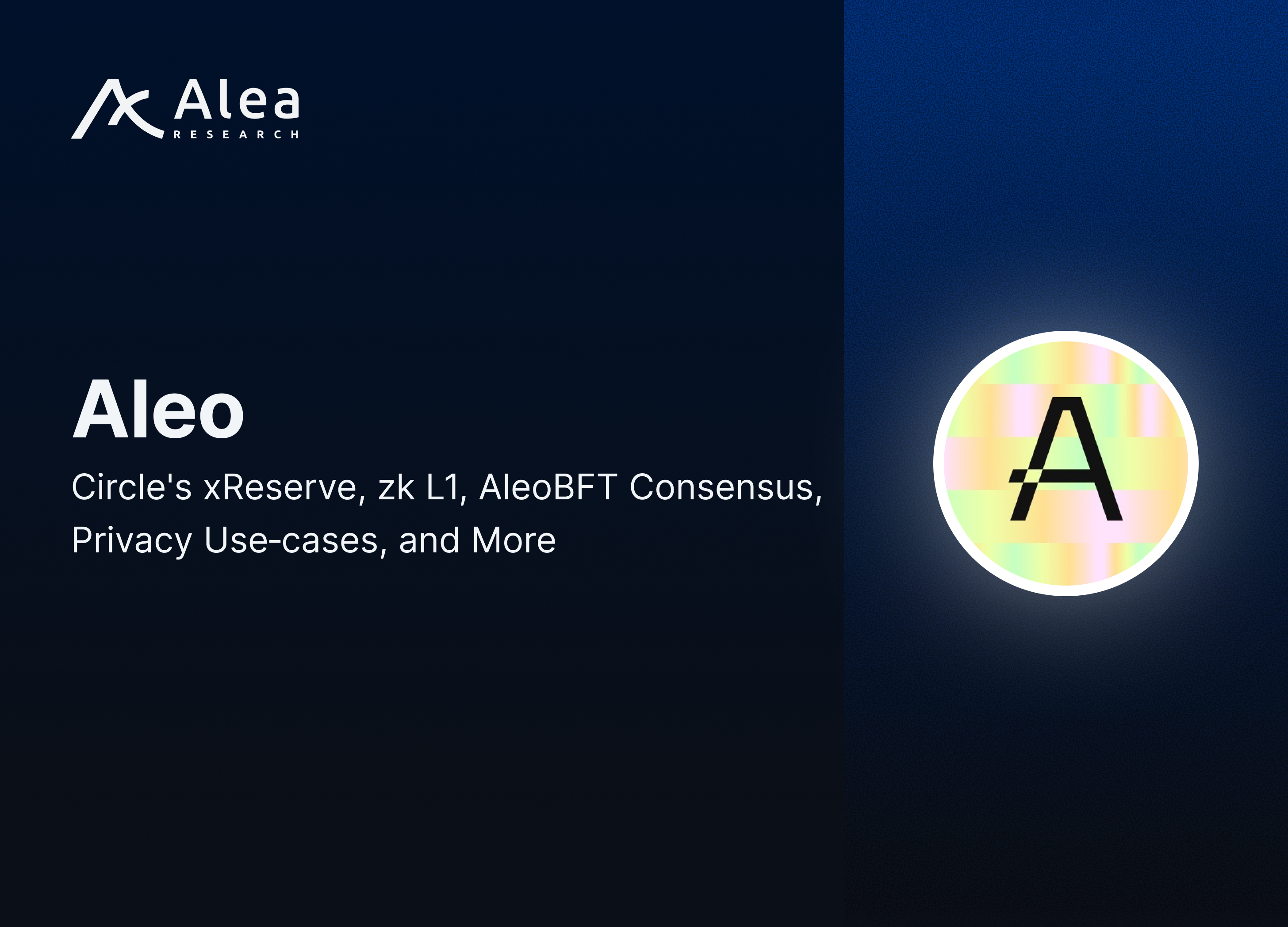 알레아 리서치, 알레오 기반 스테이블코인 ‘USDCx’ 보고서 발간… “기업 기밀 보호·규제 준수 동시 달성”