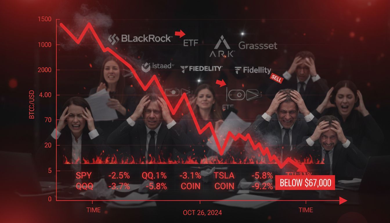 14억 달러 강제청산… 비트코인 6.7만 달러로 '2021 랠리' 무너졌다