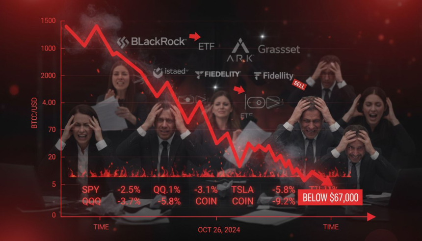  14억 달러 강제청산… 비트코인 6.7만 달러로 '2021 랠리' 무너졌다