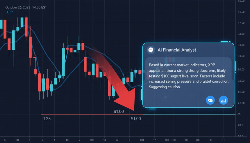  60% 확률로 'XRP 1달러 붕괴'… ChatGPT, 하락 시나리오 경고