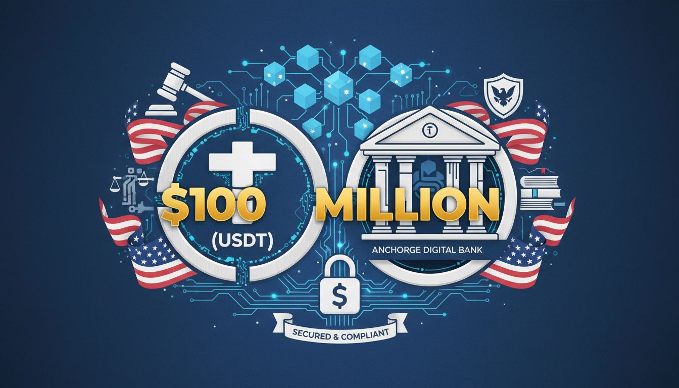 1억 달러 투자… 테더, 미국 암호화폐 은행 '앵커리지' 전략적 지분 확보