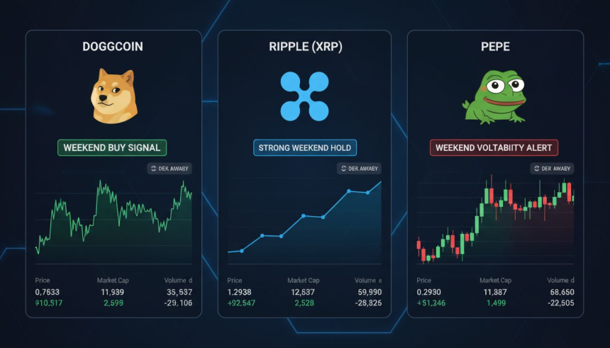  거래량 반등한 도지코인·리플·페페… 주말 단기순환매 재점화되나