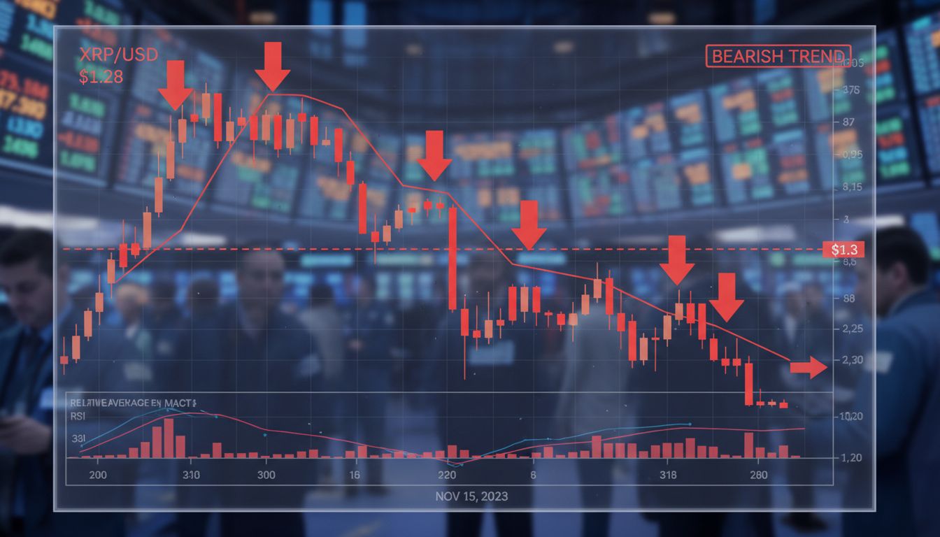 1.3달러 붕괴 조짐… XRP, 하락세 가속화 신호인가