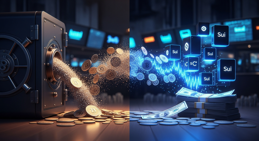 1억 3,330만 달러 순유출… 비트코인 ETF서 빠진 돈, 스테이블코인·수이(SUI) 스테이킹 ETF로 간다