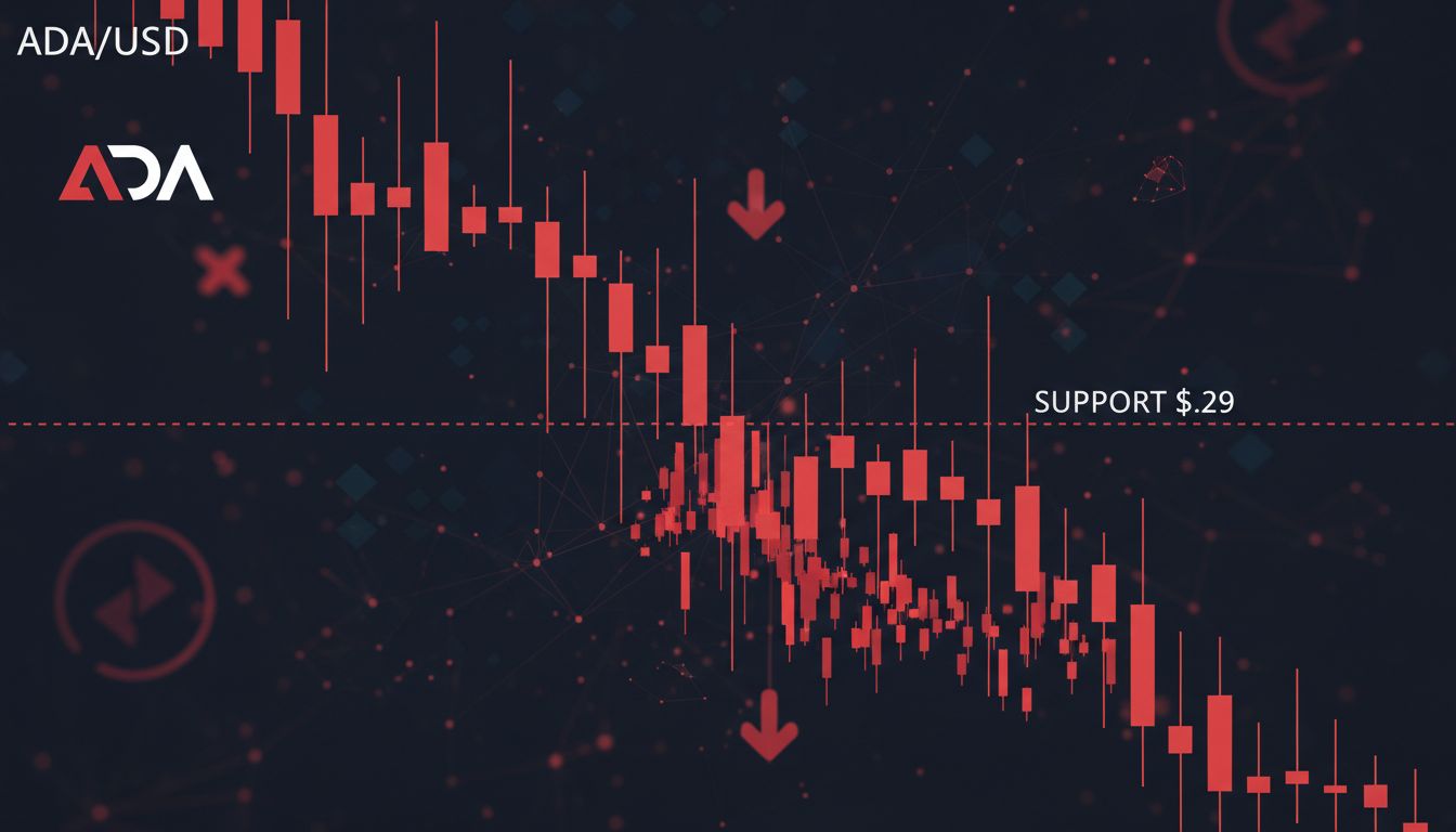 0.29달러 지지선 '붕괴 직전'… 에이다, ETF 퇴출 후 하락 본격화하나