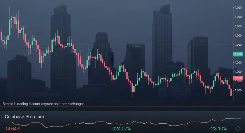 5.6만 BTC 수요 증발…코인베이스 프리미엄 1년래 최저 '경고등'
