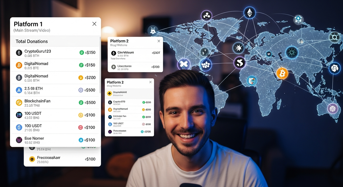 ‘300종 암호화폐 실시간 후원’…창작자 수익, 24시간 흐른다