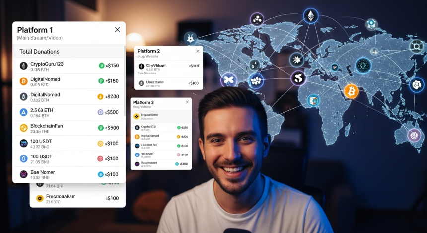  ‘300종 암호화폐 실시간 후원’…창작자 수익, 24시간 흐른다