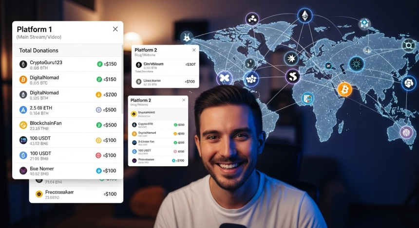 ‘300종 암호화폐 실시간 후원’…창작자 수익, 24시간 흐른다