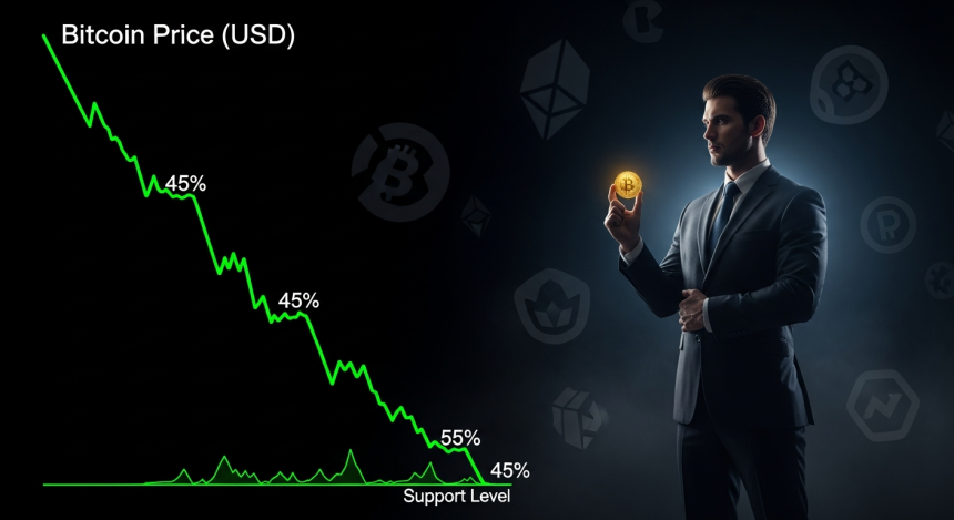  −45% 폭락한 비트코인… '가짜 낙관론' 끝, 암호화폐 구조조정 본격화