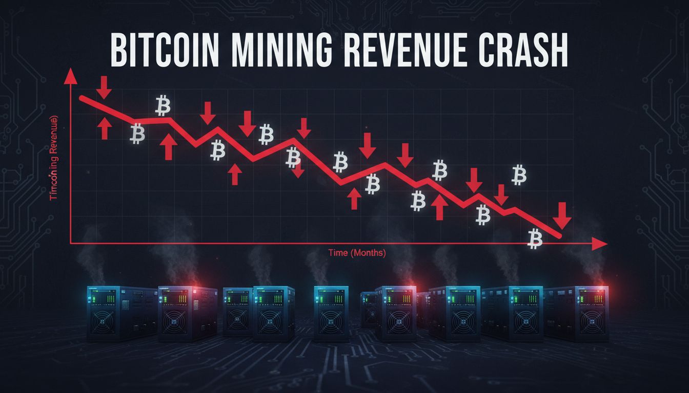 2,800만 달러로 '반토막'… 비트코인 채굴 수익성, 14개월 만에 최저