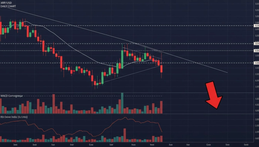1.6달러 지지선 붕괴… 리플, 4개월 연속 하락에 1달러까지 무너질까