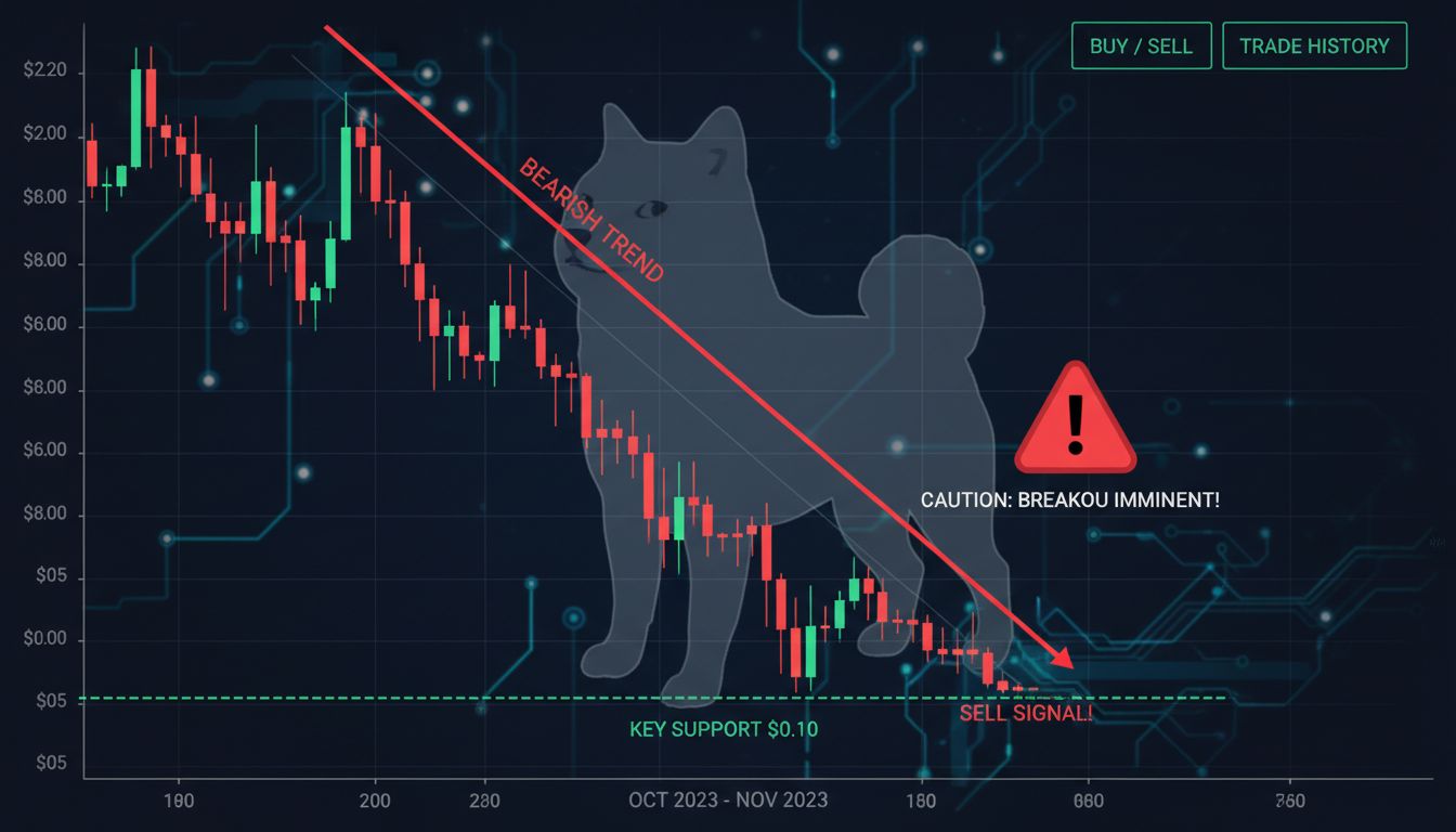 2,230만 달러 청산… 도지코인, '0.10달러 붕괴' 초읽기