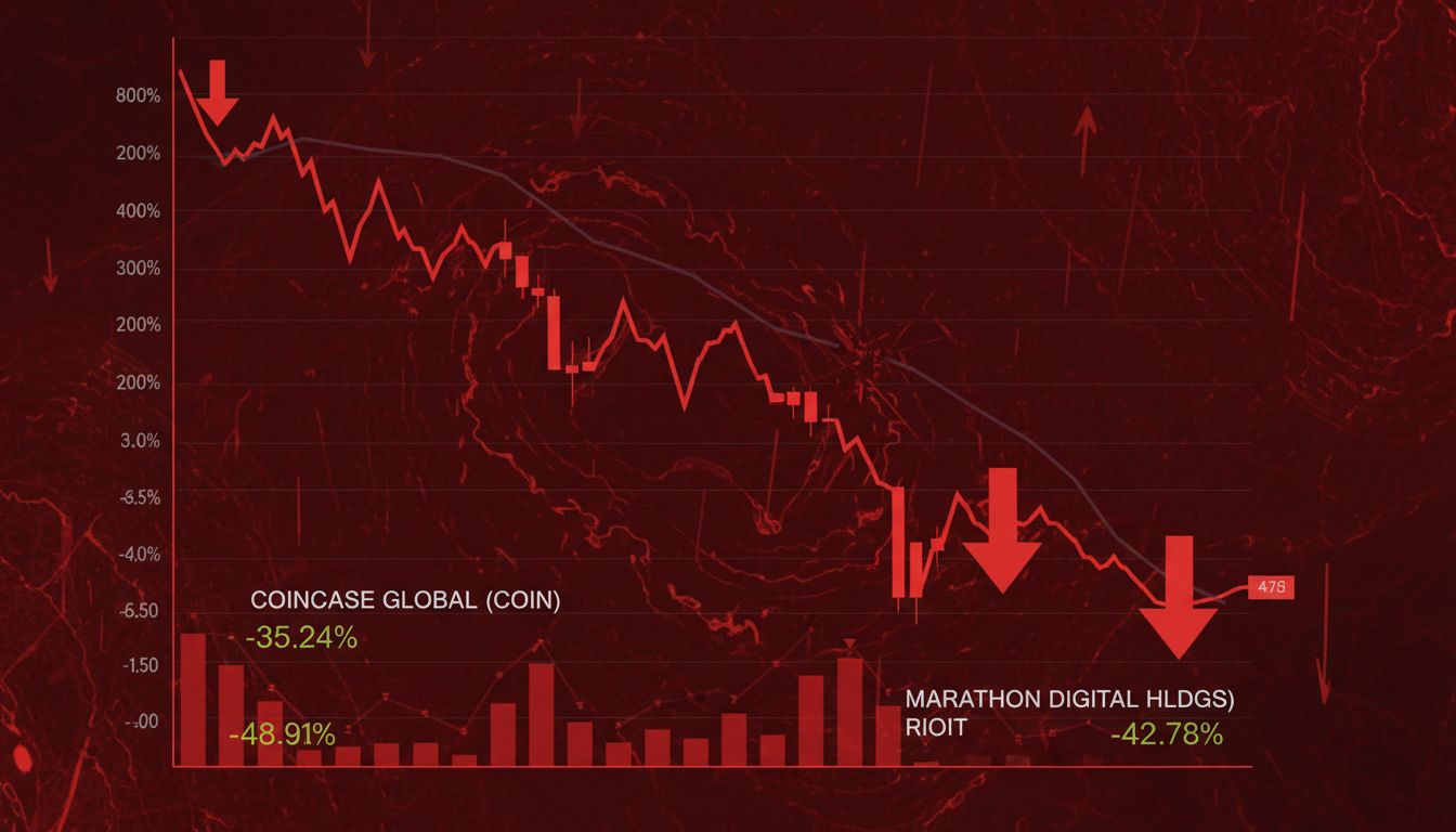 8억 6,000만 달러 청산…비트코인 하락에 관련주 '패닉셀'