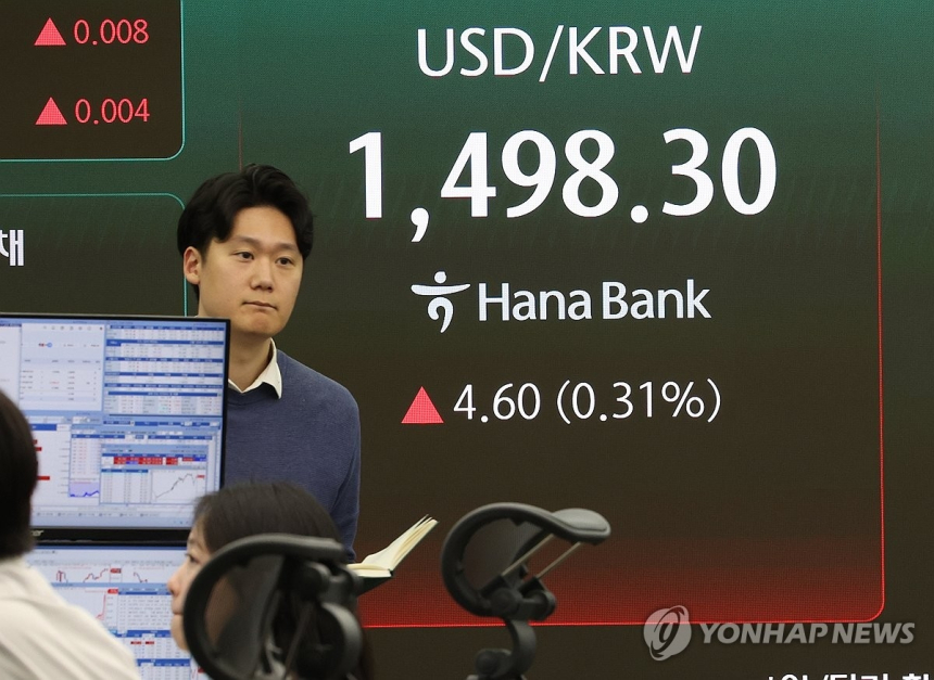  원/달러 환율 1,500원 돌파 임박, 국제 유가 상승과 외국인 순매도 영향