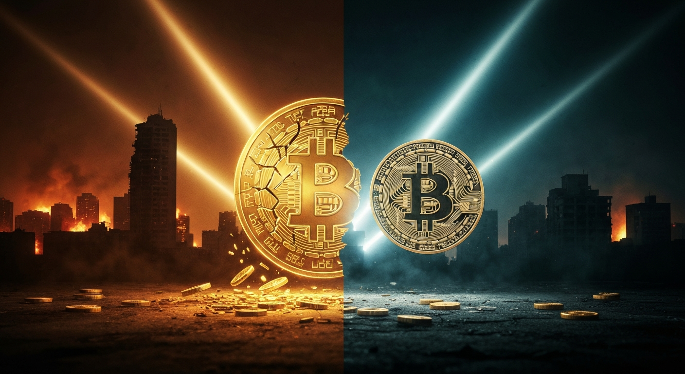 전쟁 속 ‘안전자산’ 지각변동…비트코인 웃고 금은 급락