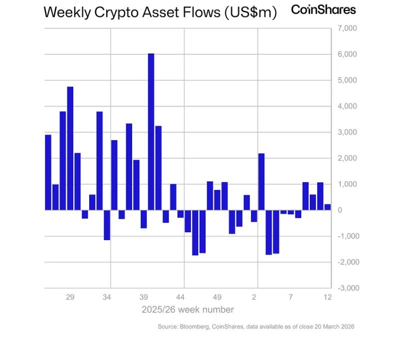  디지털 자산 투자상품 2억3000만 달러 유입…FOMC 이후 급격한 자금 반전