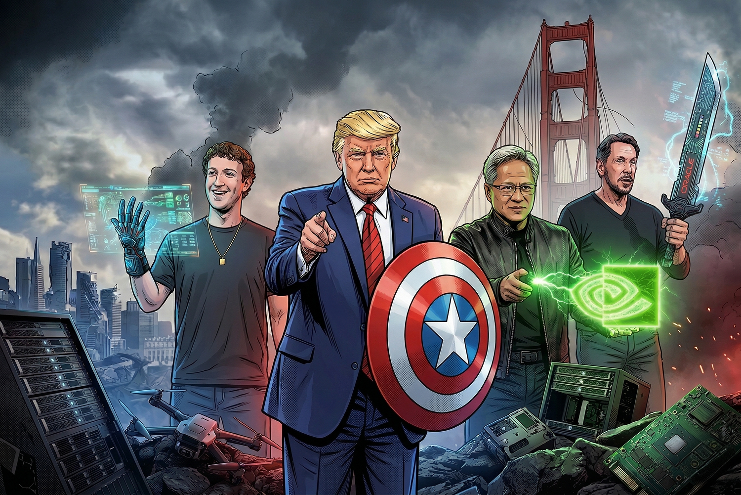 트럼프, 빅테크 집결시켰다…AI ‘패권 전쟁’ 본격화