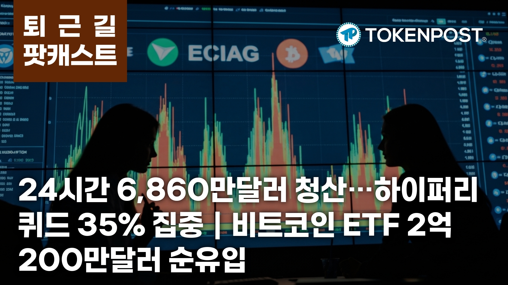 3월 17일 퇴근길 팟캐스트 — 24시간 6,860만 달러 청산, 하이퍼리퀴드에 35% 집중…미국 비트코인 ETF 2억200만 달러 순유입