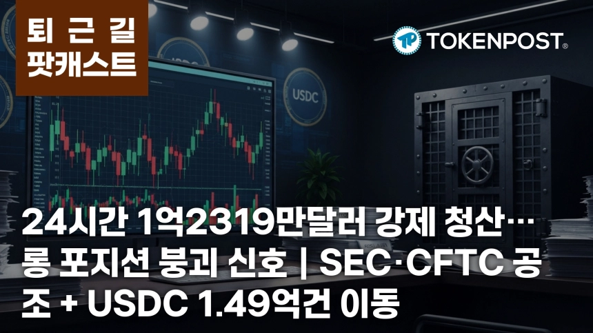 3월 12일 퇴근길 팟캐스트 — 24시간 1억2319만달러 청산, 롱 포지션이 먼저 흔들렸다…SEC·CFTC 공조와 USDC 1.49억건 이동