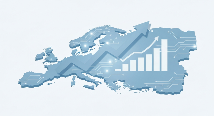 유럽 벤처투자 반등…AI가 처음으로 절반 넘겼다