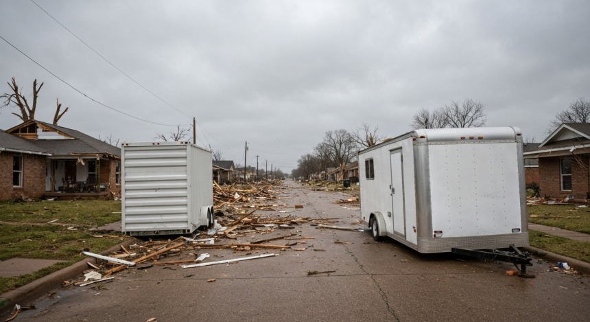 오클라호마 EF-3 토네이도 피해…유홀, U-박스 임시 보관 30일 무료 지원