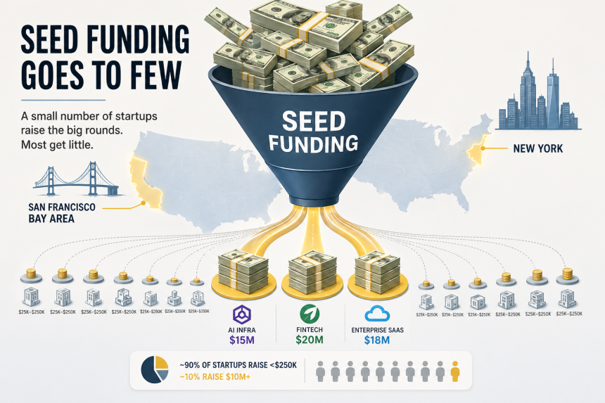 미국 시드 투자 커졌지만…자금은 ‘대형 라운드·베이 지역’에 쏠렸다