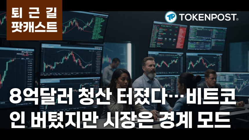 4월 9일 퇴근길 팟캐스트 — 8억3330만달러 청산 충격…비트코인 점유율 상승 속 ETF 1억2500만달러 순유출