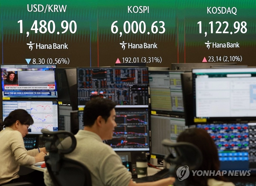 미·이란 협상 기대감에 코스피 6,000선 탈환