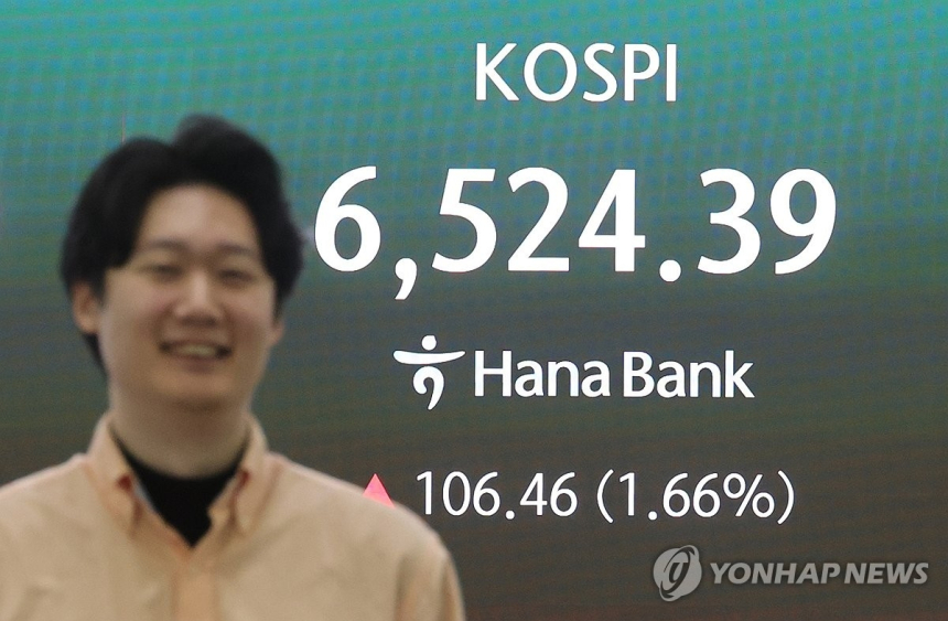 코스피, 반도체 호재로 사상 첫 6,500선 돌파