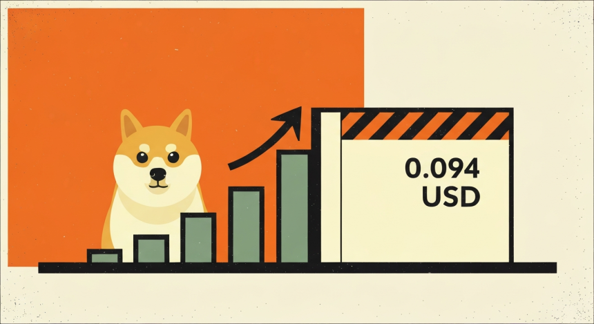 도지코인 거래량 동반 반등…0.094달러 돌파가 분기점 될까