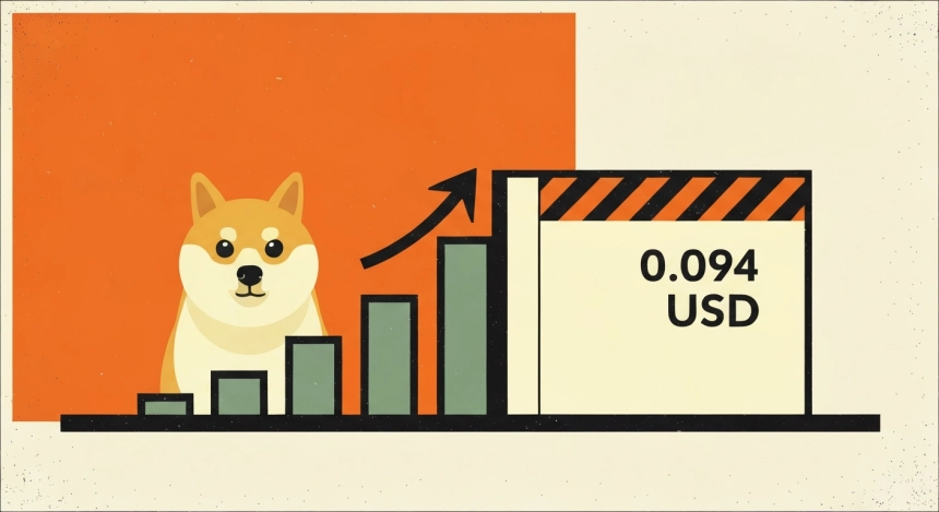 도지코인 거래량 동반 반등…0.094달러 돌파가 분기점 될까