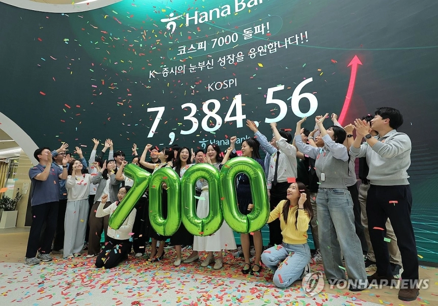 코스피, 사상 첫 7,000선 돌파...레버리지 ETF 강세