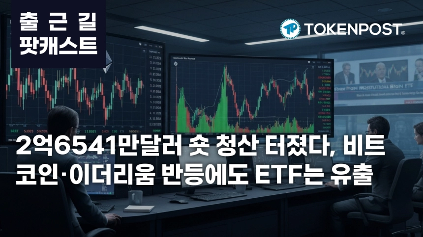 5월 21일 출근길 팟캐스트 — 2억6541만달러 숏 청산, 비트코인·이더리움 반등 속 ETF는 동반 유출