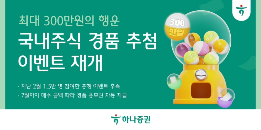  하나증권, 주식 거래 고객에 최대 300만원 혜택 제공 / 연합뉴스 
