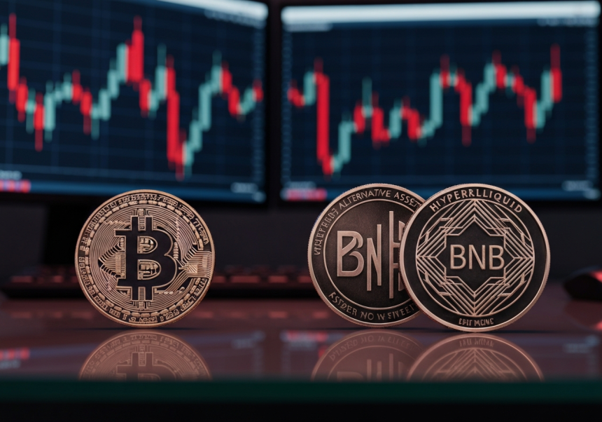 비트코인 조정 국면…BNB·하이퍼리퀴드, 알트코인 매집처로 주목