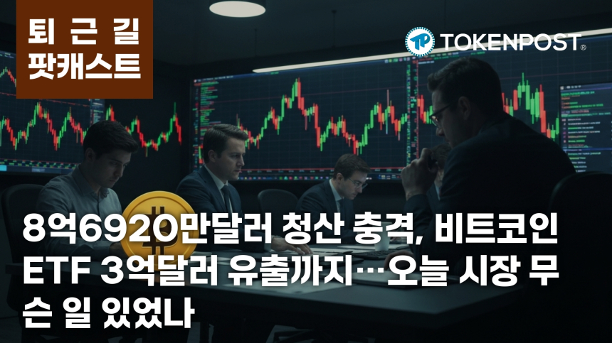 5월 20일 퇴근길 팟캐스트 — 8억6920만달러 청산 충격, ETF 동반 유출까지 겹쳤다
