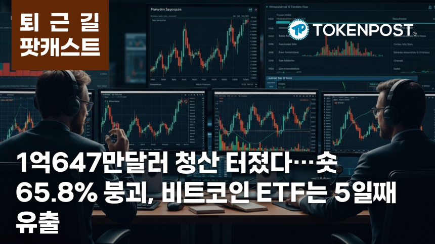 6월 12일 퇴근길 팟캐스트 — 1억647만달러 청산, 숏 비중 65.8%…비트코인 ETF는 5일째 순유출