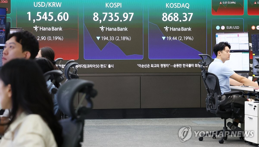 국내 증시, 반도체주 쏠림에 5% 이상 급락… 변동성 심화