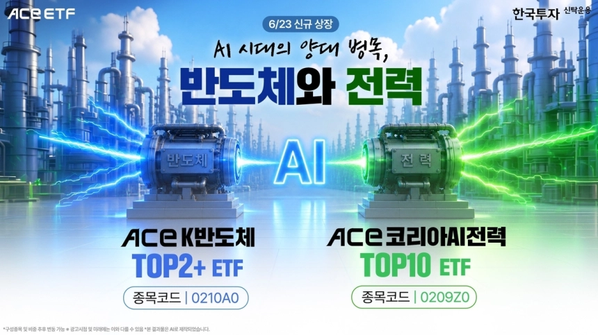 한국투자신탁운용, 인공지능 반도체·전력 인프라 ETF 출시