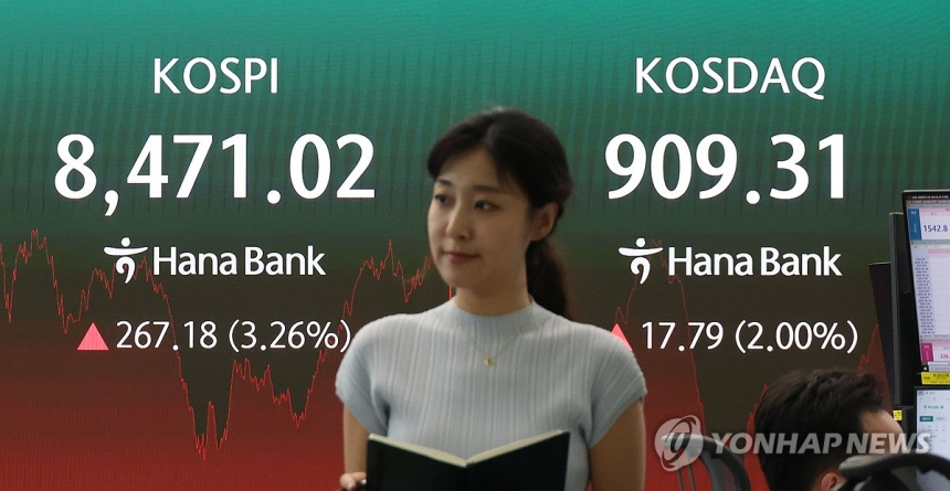 코스피·코스닥, 하루만에 급반등… 8,400·900선 회복