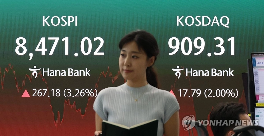 코스피·코스닥, 하루만에 급반등… 8,400·900선 회복