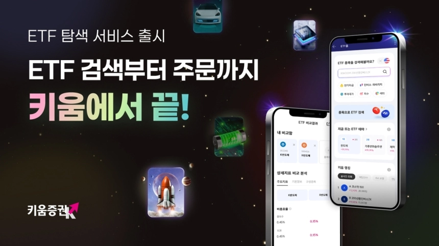 키움증권, ETF 탐색 서비스 출시로 개인투자자 접근성 확대