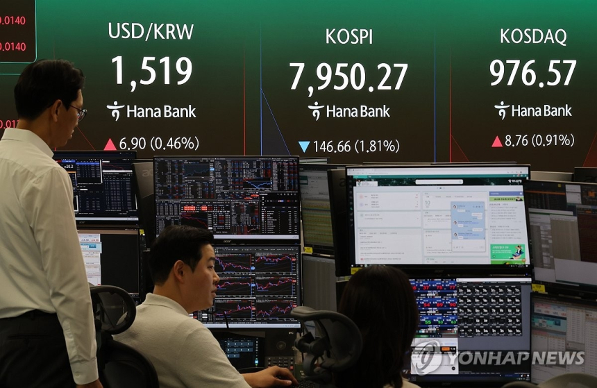 코스피, 외국인·기관 매도세에 연중 최저 기록... 중동 긴장감과 물가 발표 대기
