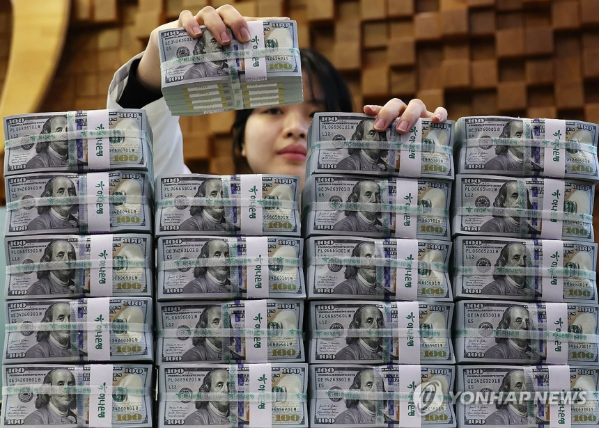 한국 외환보유액 5월에 8억8천만달러 감소...시장 안정화 조치 영향