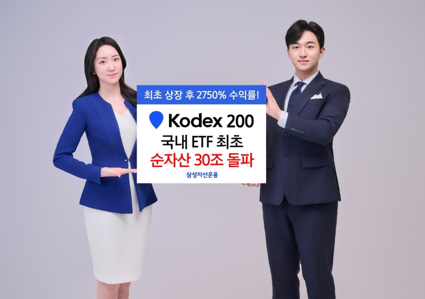 삼성자산운용, KODEX 200 순자산 30조 원 돌파…대형 반도체주 영향력 돋보여