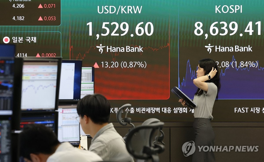 원/달러 환율 1,540원 돌파...중동 긴장과 외국인 매도 영향